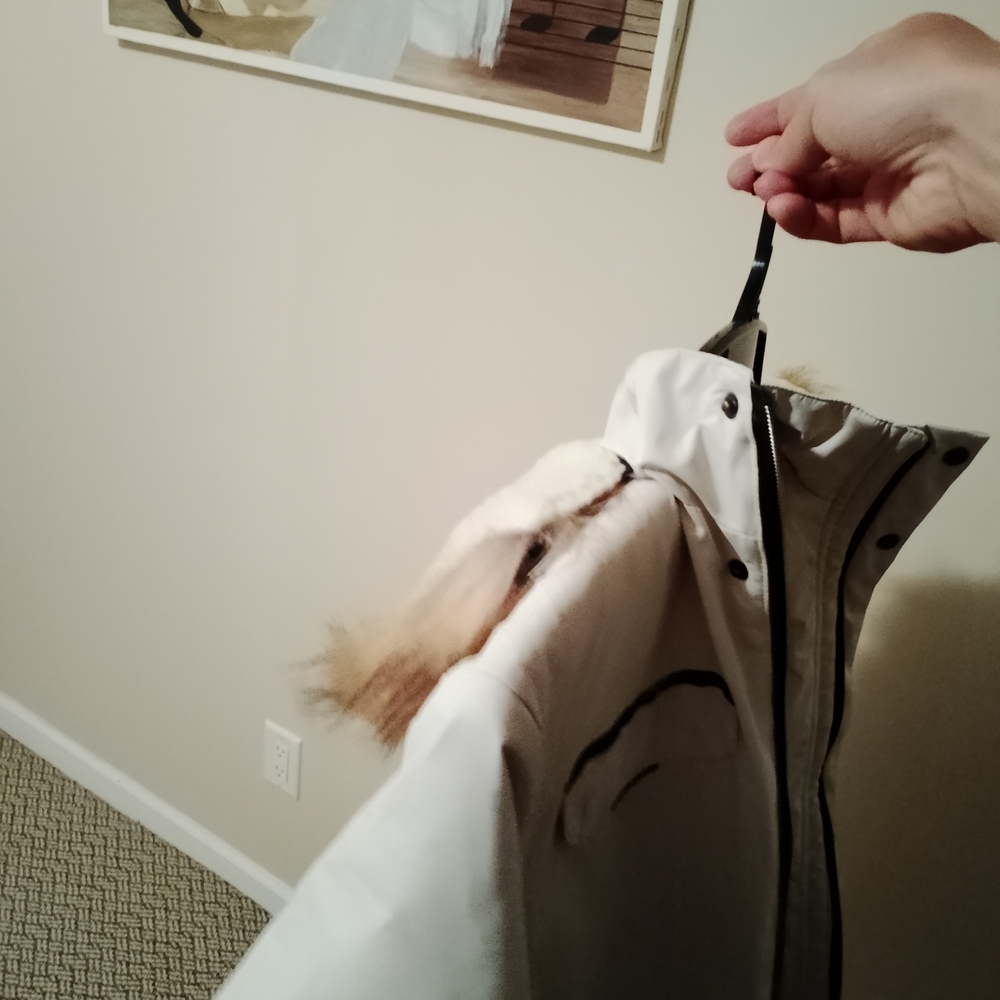 White Winter Coat with Fur Trim